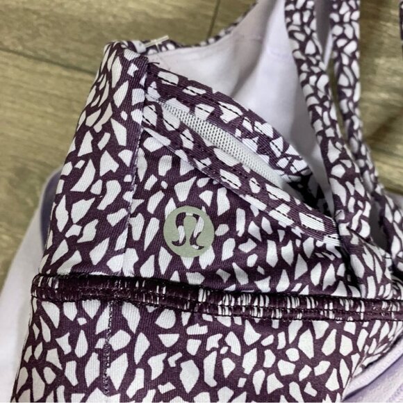 Lululemon Nouveau Limits Tank Top Lilac Miss Mosaic  Lilac Deep Zinfandel Size 4 - Picture 11 of 16